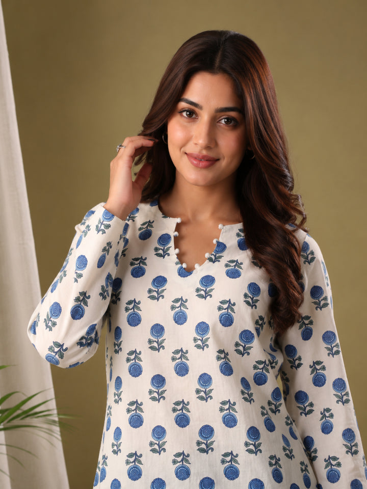 Cotton Solid Long Sleeves Kurti