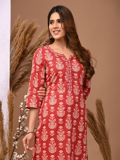 Printed Cotton Kurti For Women