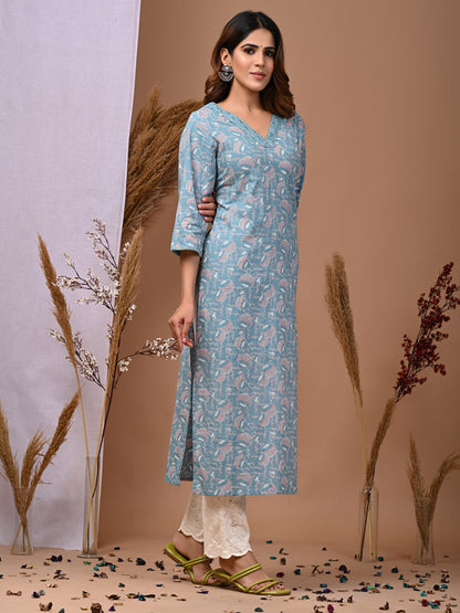 Pure Cotton Printed Kurti For Women