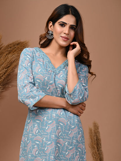 Pure Cotton Printed Kurti For Women