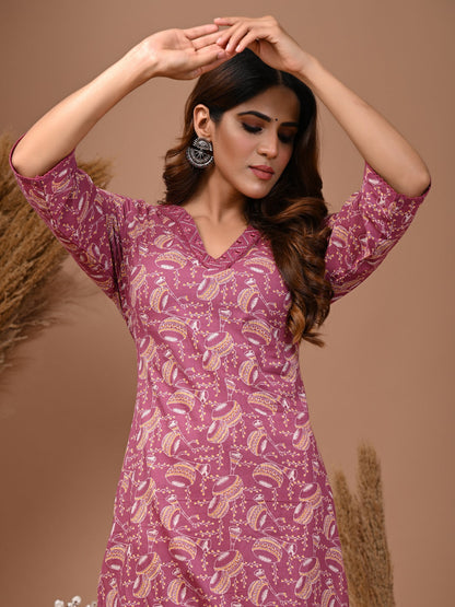 Pure Cotton Printed Kurti For Women