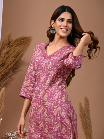 Pure Cotton Printed Kurti For Women
