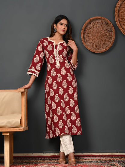 Printed Cotton Kurti For Women