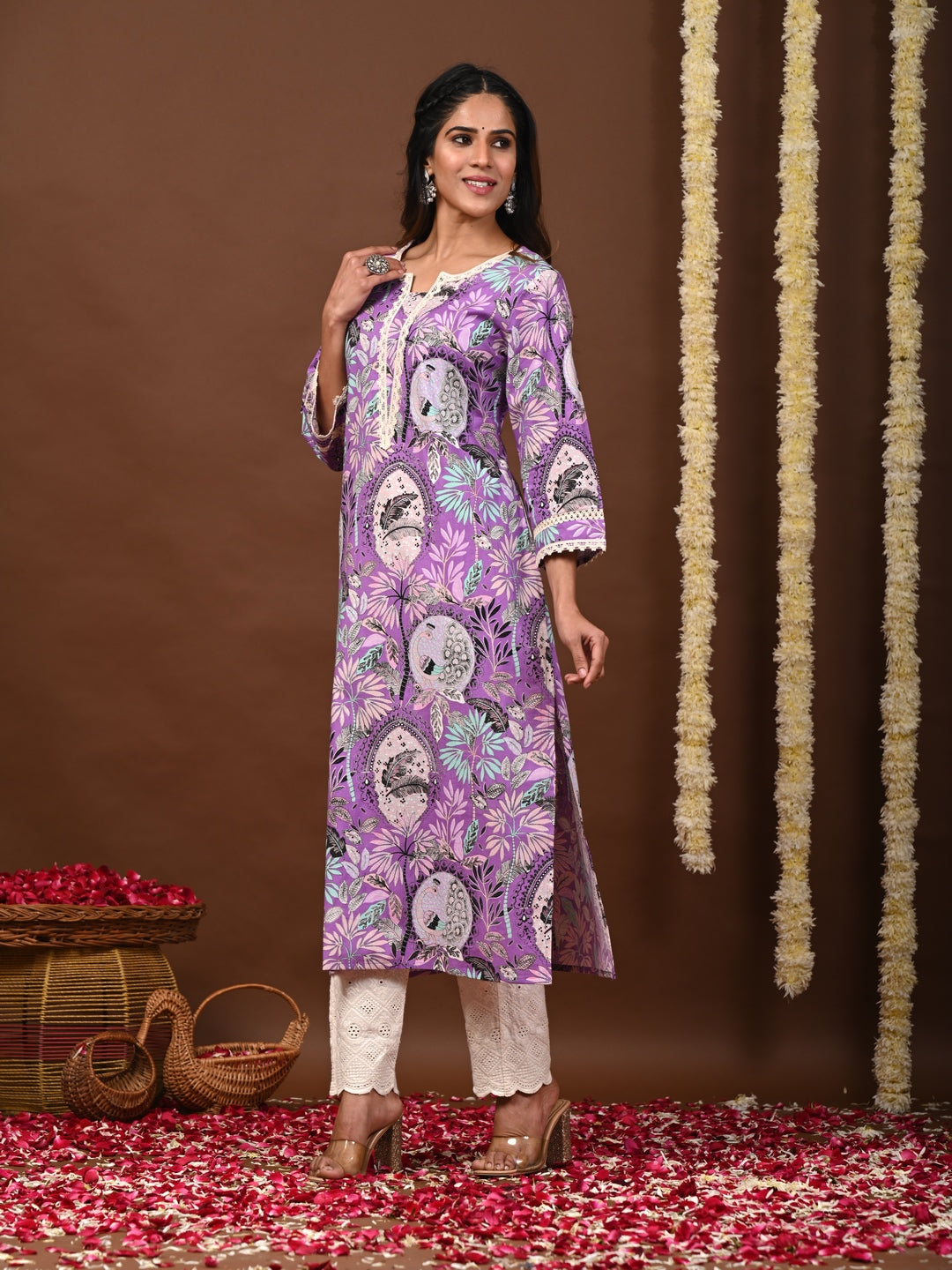 Rimeline purple cotton printed kurti – wholesale manufacturer &amp; exporter from India