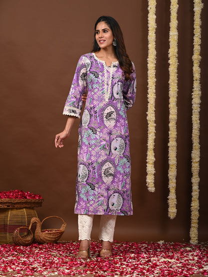 Printed Cotton Kurti For Women