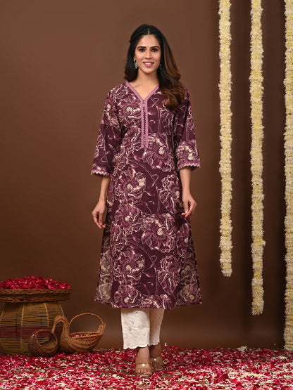 Printed Cotton Kurti For Women