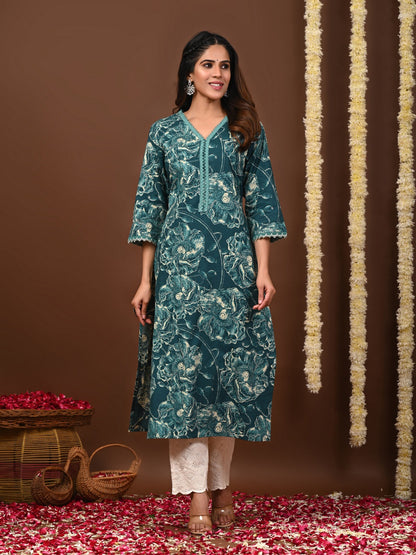 Printed Cotton Kurti For Women