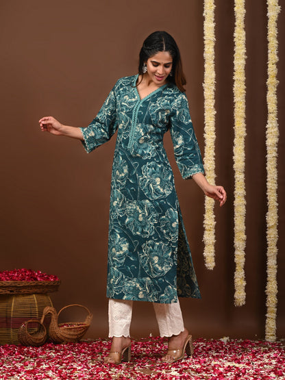 Printed Cotton Kurti For Women