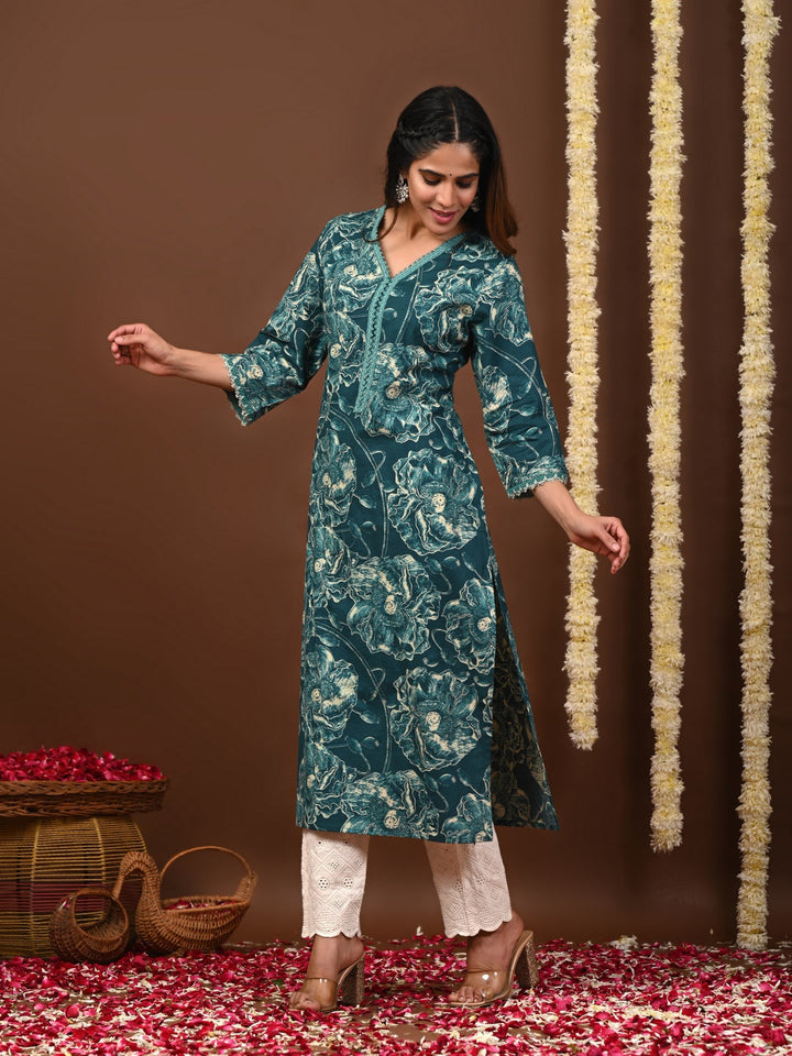 Printed Cotton Kurti For Women