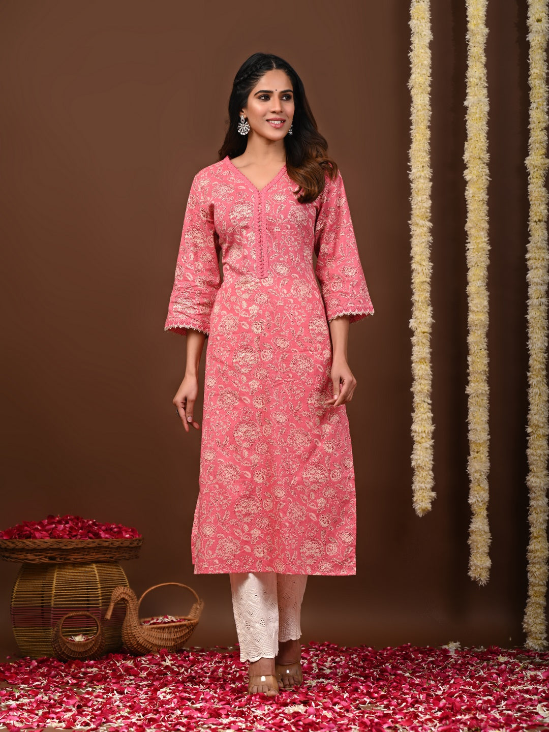 Rimeline pink printed kurti – wholesale manufacturer &amp; exporter from India