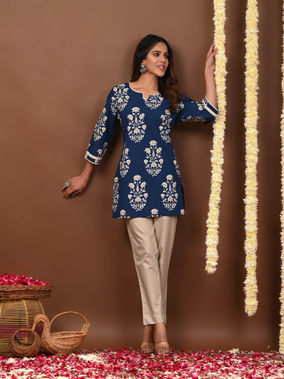 Rimeline blue printed kurti – wholesale supplier