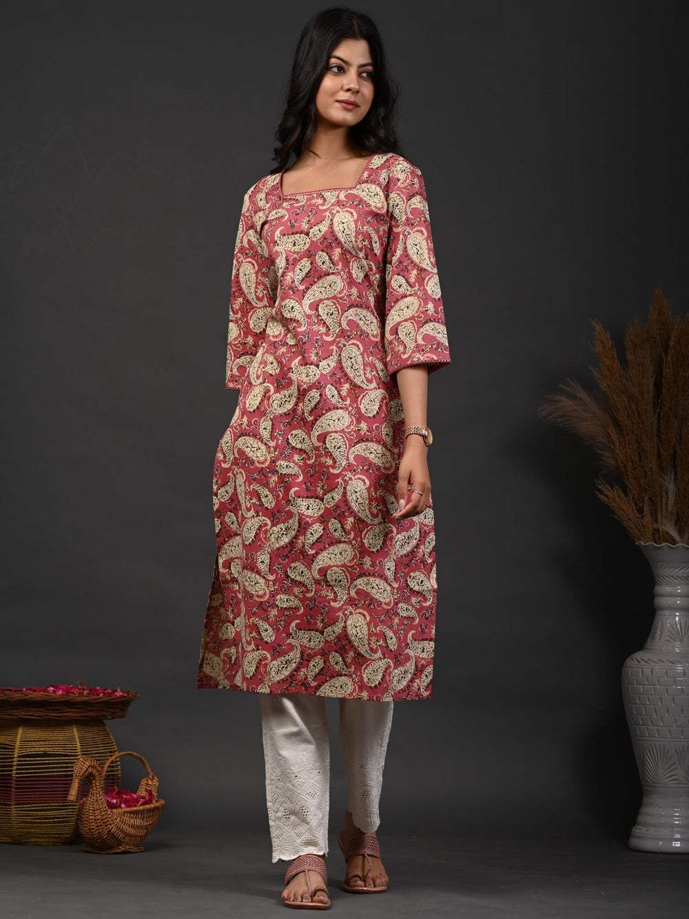 Rimeline pink printed kurti – wholesale manufacturer & exporter from India
