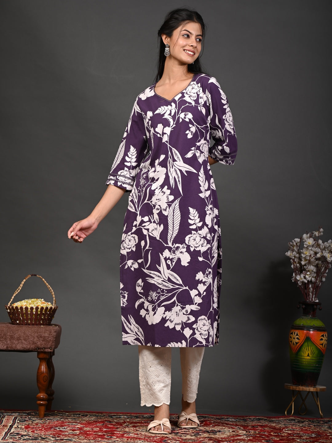 Rimeline burgundy printed kurti – wholesale manufacturer & exporter from India