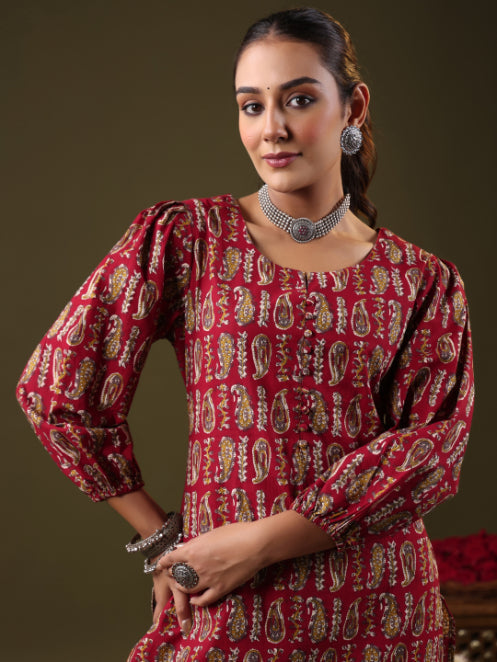 Straight Printed Cotton Kurtas
