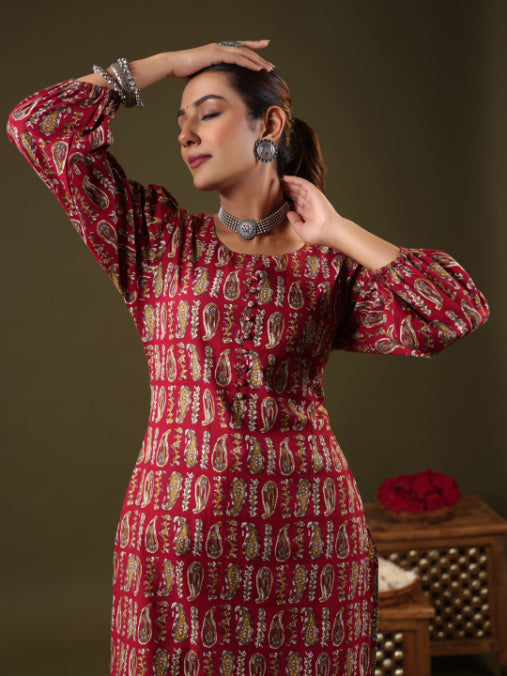 Straight Printed Cotton Kurtas