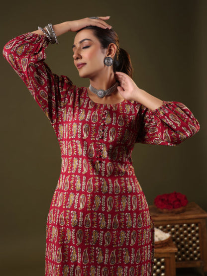 Straight Printed Cotton Kurtas