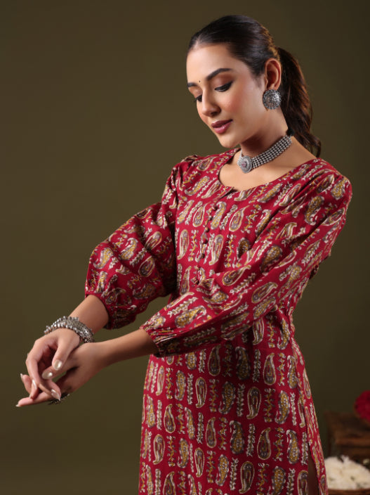 Straight Printed Cotton Kurtas