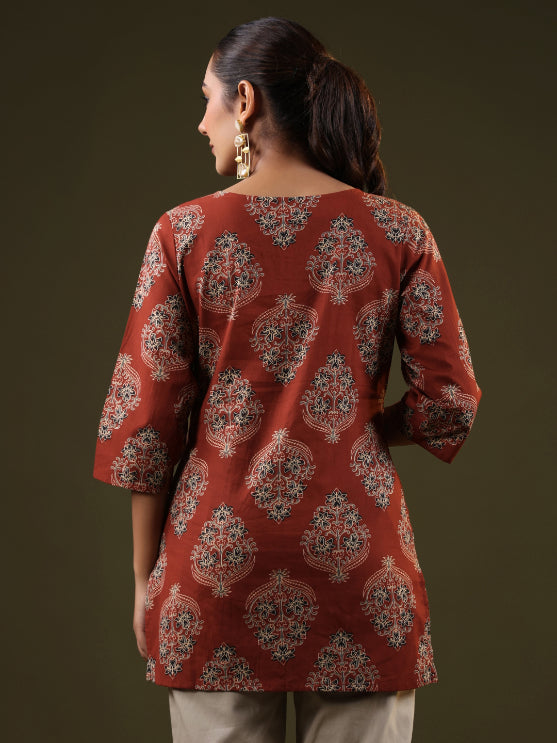 A-line Printed Cotton Kurtis