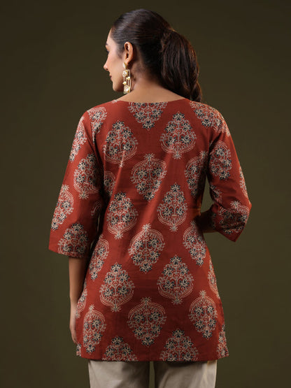 A-line Printed Cotton Kurtis
