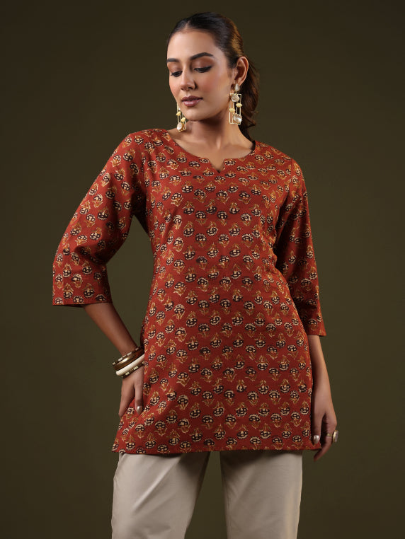 A-line Printed Cotton Kurtis