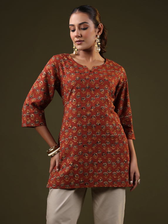 A-line Printed Cotton Kurtis