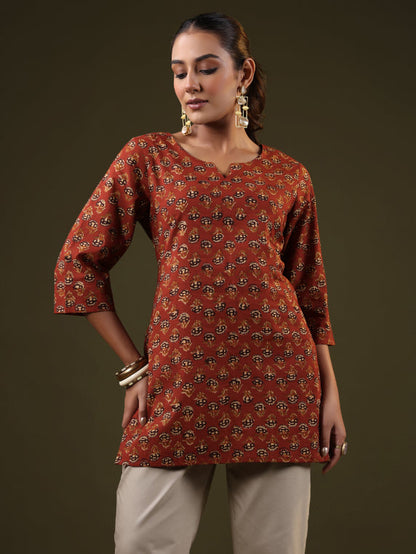 A-line Printed Cotton Kurtis