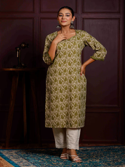 Printed Cotton Kurti For Women