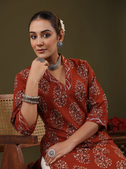 Printed Cotton Kurti For Women