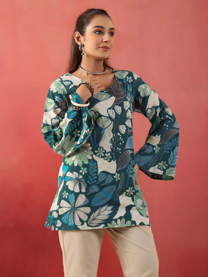 A-line Printed Cotton Kurtis