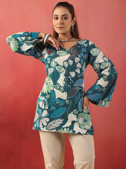 A-line Printed Cotton Kurtis