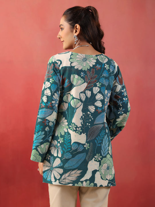 A-line Printed Cotton Kurtis