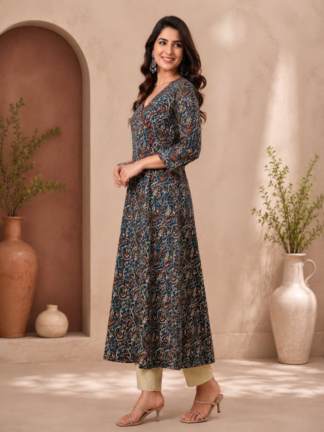 Women Ethnic Motifs Printed Floral Kurta