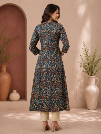 Women Ethnic Motifs Printed Floral Kurta