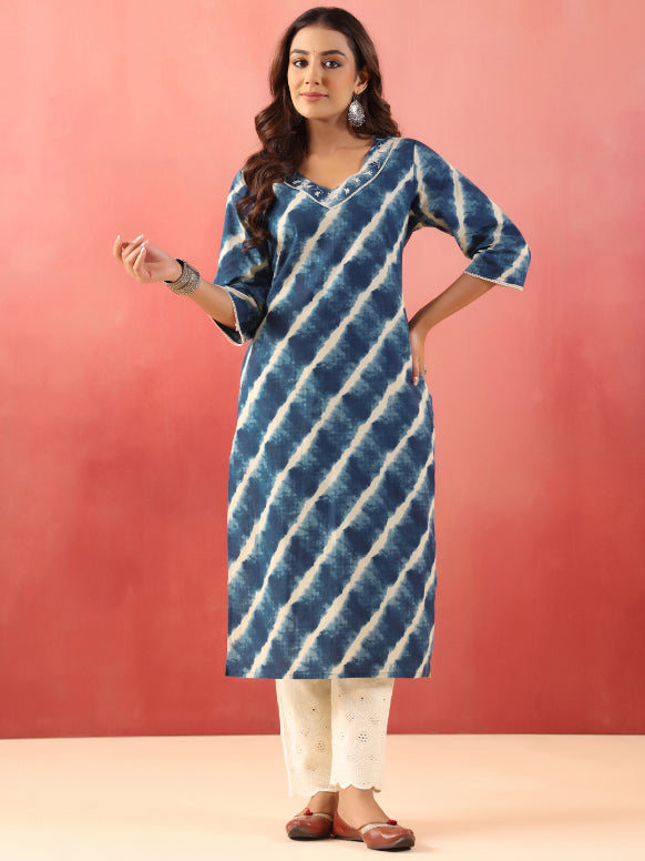 Straight Printed Cotton Kurtas
