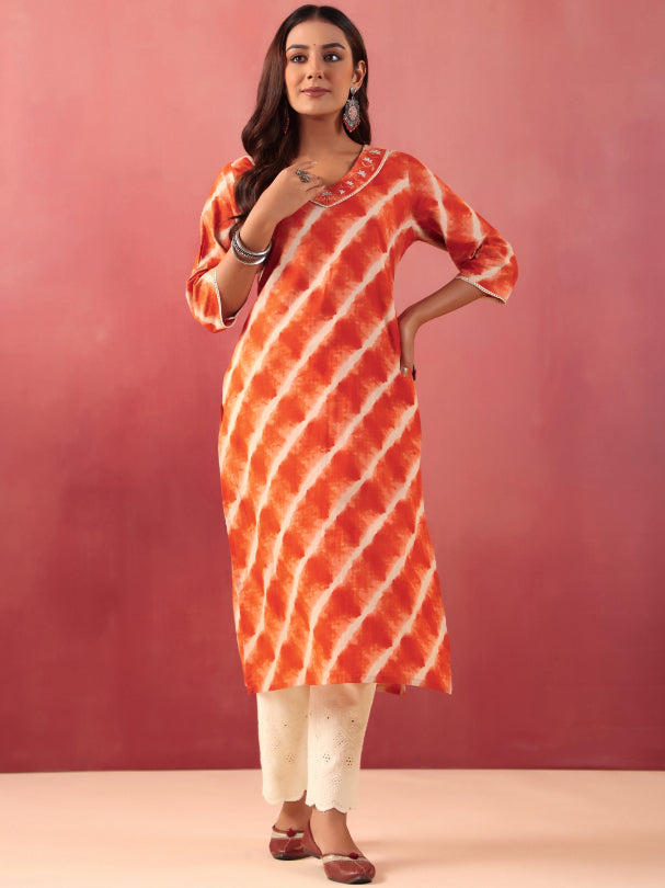 Straight Printed Cotton Kurtas