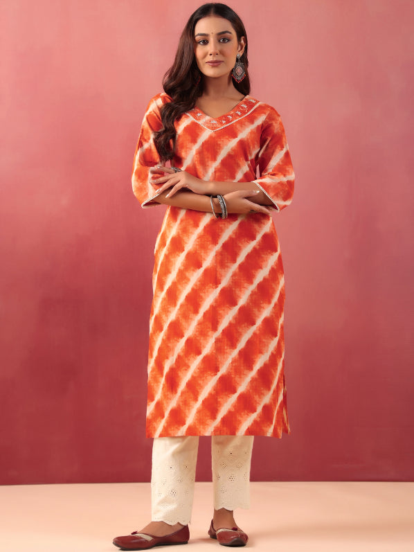 Straight Printed Cotton Kurtas