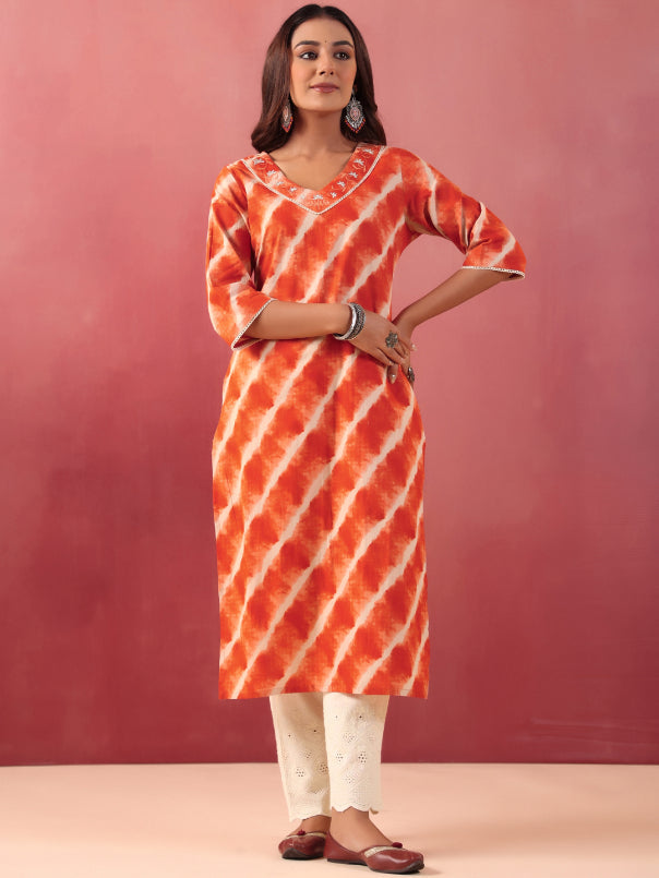 Straight Printed Cotton Kurtas