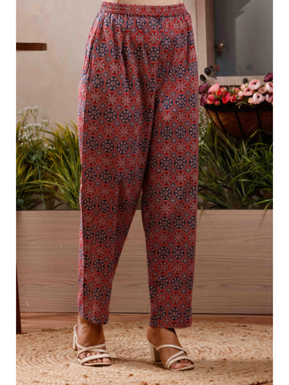 A-Line Printed Cotton Kurta Set