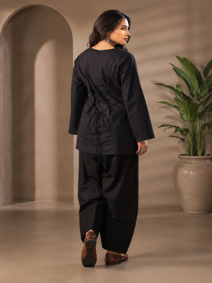 Cotton Solid Long Sleeves Kurta Sets