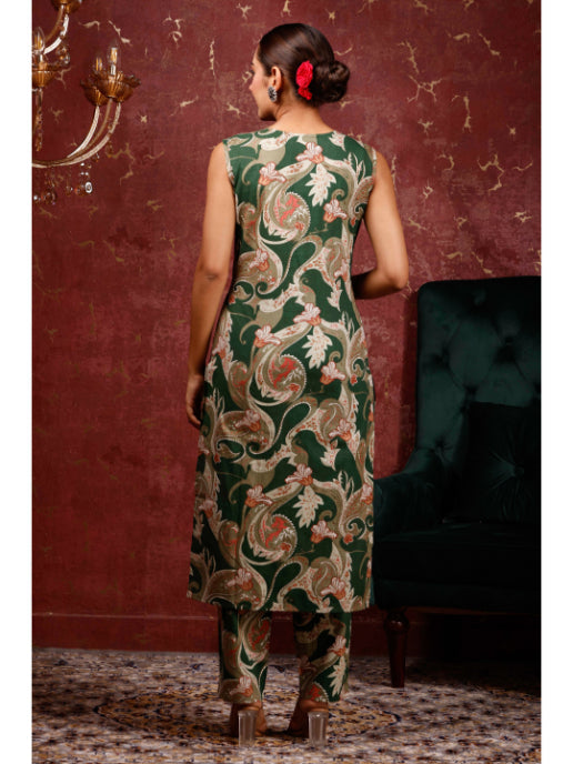A-Line Printed Cotton Kurta Set