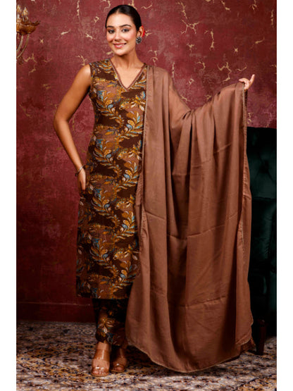 A-Line Printed Cotton Kurta Set