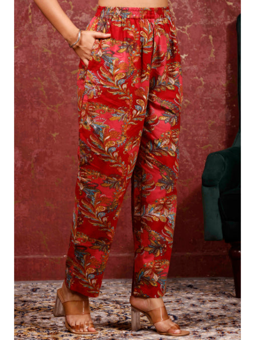 A-Line Printed Cotton Kurta Set