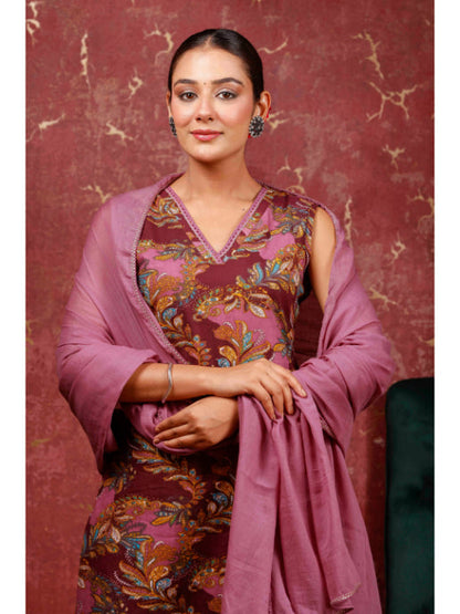 A-Line Printed Cotton Kurta Set