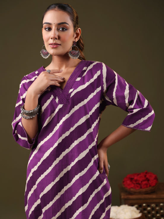 Straight Printed Cotton Kurtas