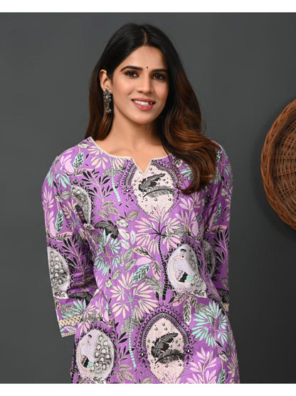 A-line Printed Cotton Kurtis