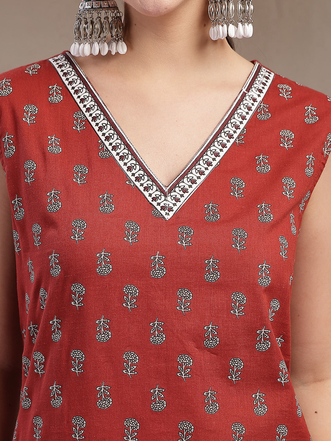 Buti Printed Cotton Straight Kurta