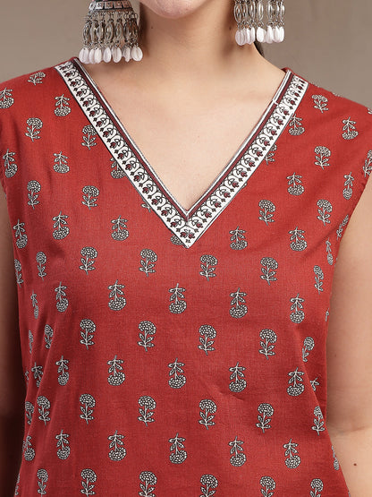 Buti Printed Cotton Straight Kurta