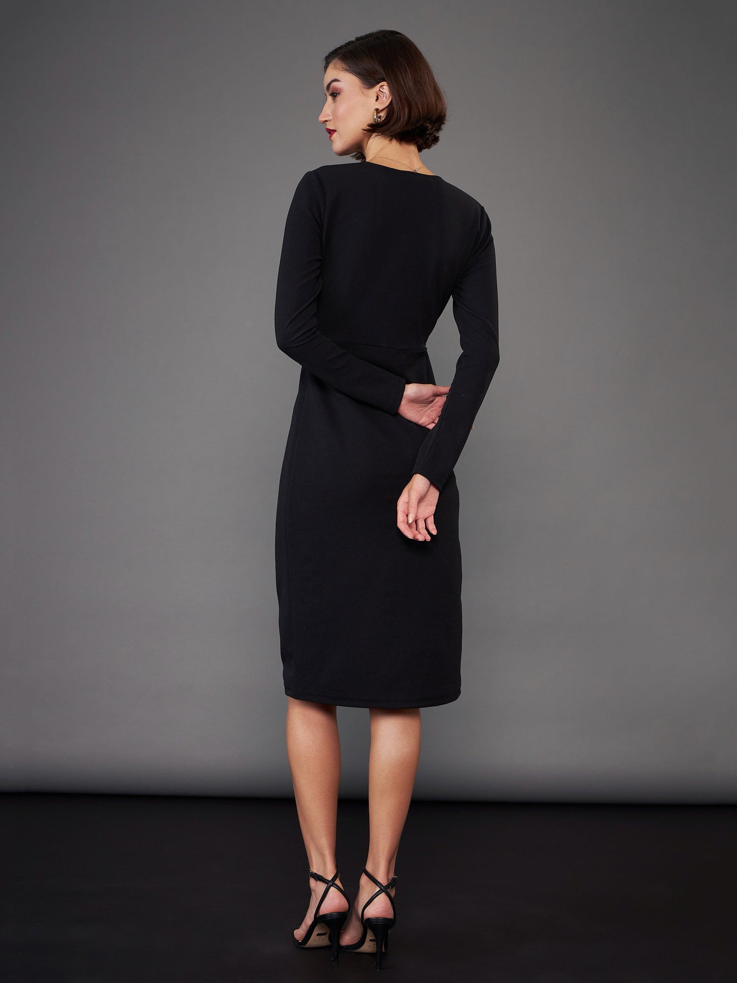 Black Blazer Midi Dress