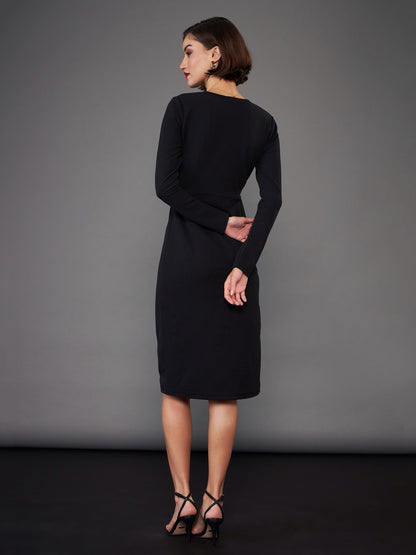 Black Blazer Midi Dress