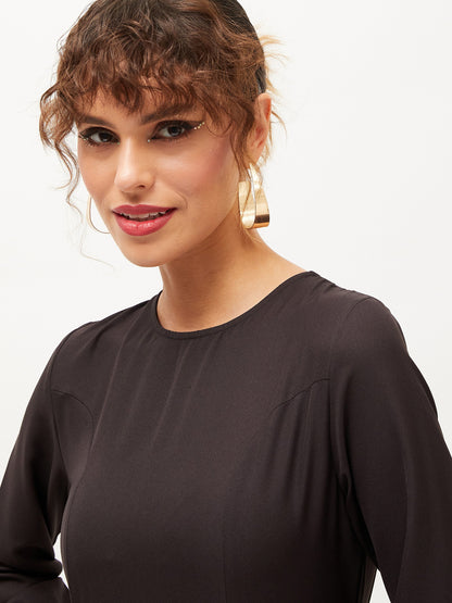 Black Belted Tiered Maxi Dress